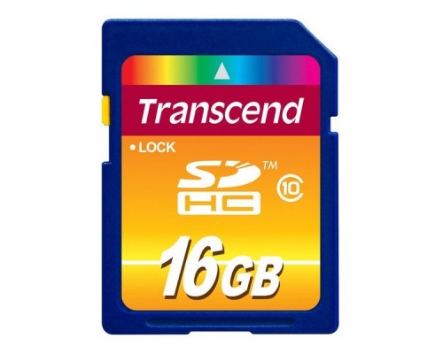 Карта памяти SD 16Gb Transcend SDHC TS16GSDHC10 Class10 UHS-I U1 R30