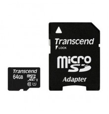 Карта памяти MicroSDXC 64Gb Transcend TS64GUSDU1 Class10 UHS-1 + Adapter                                                                                                                                                                                  