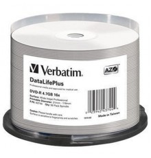 Диск DVD-R Verbatim 4.7 Gb, 16x, Cake Box (50), Full Ink Printable Pro (50/200)                                                                                                                                                                           