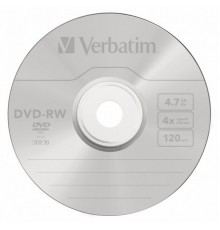 Диск DVD-RW Verbatim 4.7 Gb, 4x, Cake Box (25), (25/200)                                                                                                                                                                                                  
