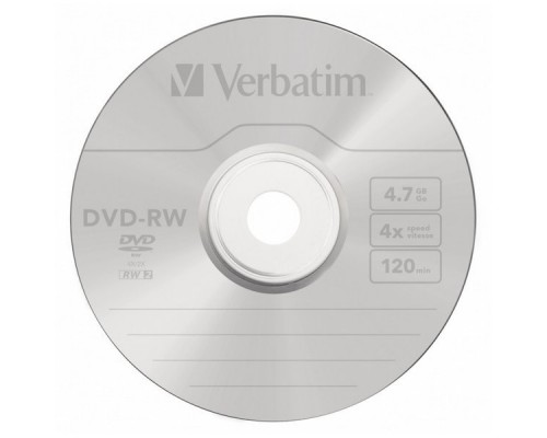 Диск DVD-RW Verbatim 4.7 Gb, 4x, Cake Box (25), (25/200)