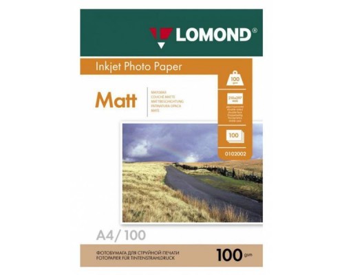 Фотобумага LOMOND Двусторонняя Матовая/Матовая  A4/100/100л.