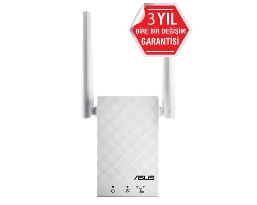 ASUS RP-AC51 // WI-FI репитер, 802.11n + 802.11 ac, до 300 + 433Мбит/c, 2,4 + 5 гГц, LAN ; 90IG03Y0-BO3410