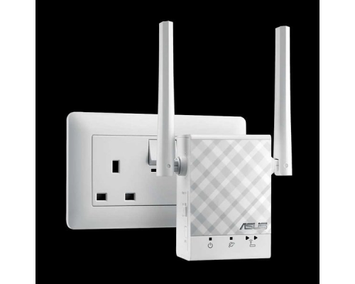 ASUS RP-AC51 // WI-FI репитер, 802.11n + 802.11 ac, до 300 + 433Мбит/c, 2,4 + 5 гГц, LAN ; 90IG03Y0-BO3410