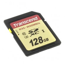 Карта памяти SD 128Gb Transcend SDXC TS128GSDC500S MLC Class10 UHS-I U3 V30 R95 W60                                                                                                                                                                       