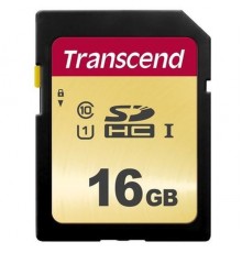 Карта памяти SDHC Transcend 500S,16 Гб, UHS-I Class U1, чтение: до 95Мб/с, запись: до 60Мб/с                                                                                                                                                              