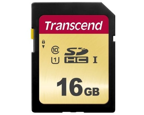 Карта памяти SDHC Transcend 500S,16 Гб, UHS-I Class U1, чтение: до 95Мб/с, запись: до 60Мб/с