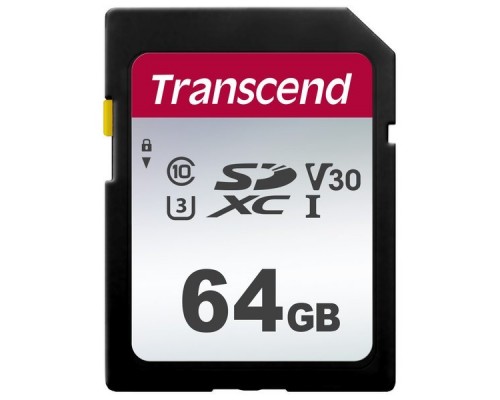 Карта памяти SD 64Gb Transcend SDXC TS64GSDC500S MLC Class10 UHS-I U3 V30 R95 W60