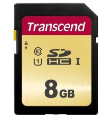 Карта памяти SD   8Gb Transcend SDHC TS8GSDC500S Class10 UHS-I U1 MLC R95 W60                                                                                                                                                                             