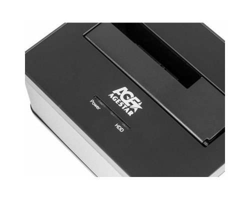 Док-станция для HDD AgeStar 3UBT7 SATA III пластик/алюминий серебристый 1