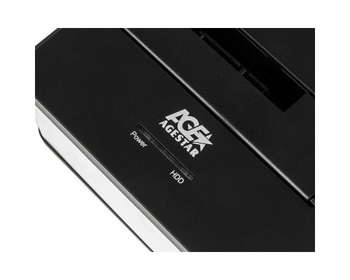 Док-станция для HDD AgeStar 3UBT7 SATA III пластик/алюминий серебристый 1