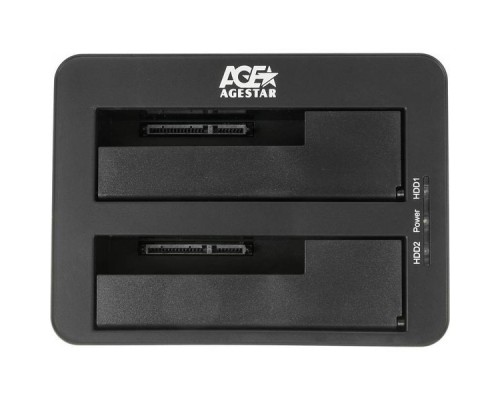 Док-станция для HDD AgeStar 3UBT8 SATA III пластик/алюминий черный 2