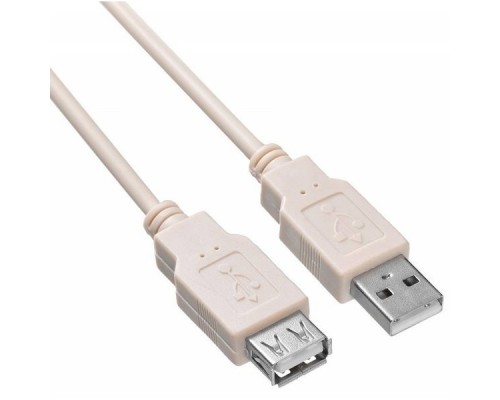 Кабель Buro USB2.0-AM-AF-1.8M-MG USB A(m) USB A(f) 1.8м феррит.кольца серый