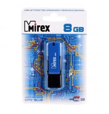 Флеш накопитель 8GB Mirex City, USB 2.0, Синий                                                                                                                                                                                                            