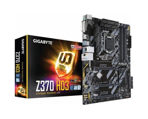 Материнская плата Gigabyte Z370 HD3 S1151 Z370 3xPCI-E DVI+HDMI GbLAN SATA RAID ATX 4DDR4 (RTL)