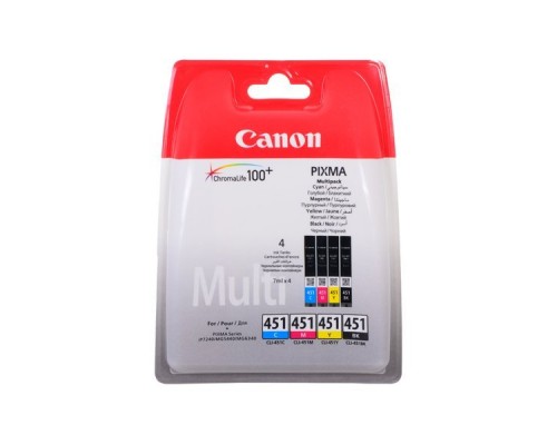 Картридж Canon CLI-451 6524B004 Картридж для MG6340, MG5440, IP7240, Набор из 4 цветов