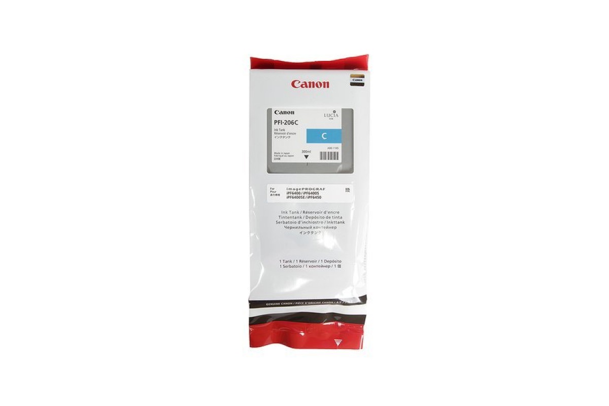 Купить Картридж Canon PFI-206C Cyan для iPF 6400/6450 (300ml) (ориг.)  5304B001 5304B001 по низкой цене
