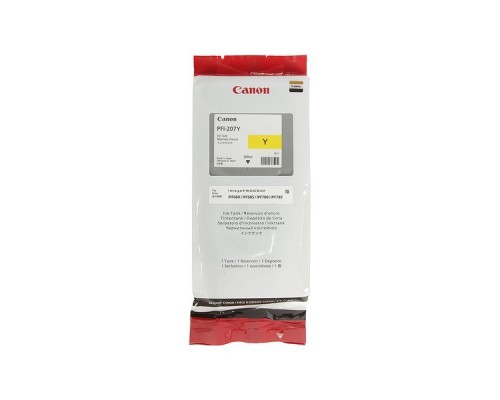 Картридж Canon PFI-207 Y Yellow для iPF680/685/780/785 300ml