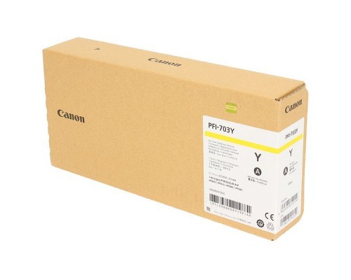 Картридж Canon PFI-703Y для iPF810/iPF815/iPF820/iPF825 желтый (700 мл) 2966B001