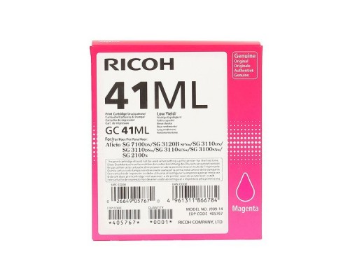 LE Картридж для гелевого принтера GC41ML пурпурный для Ricoh Aficio SG2100N/3110DN/DNw (600стр)