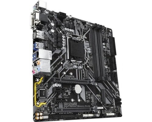 Материнская плата Gigabyte H370M DS3H S1151 H370 2xPCI-E Dsub+DVI+HDMI GbLAN SATA RAID Micro-ATX 4DDR4 (R