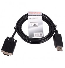 Кабель-переходник DisplayPort (M) в VGA (M) 1.8м Telecom TA669-1.8M                                                                                                                                                                                       