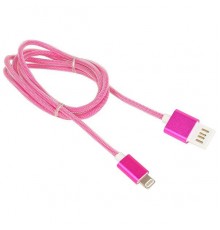 Кабель USB 2.0 A--Lightning 8P 1.0м Cablexper CCB-ApUSBr1m, армированная оплетка, разъемы розовый                                                                                                                                                         