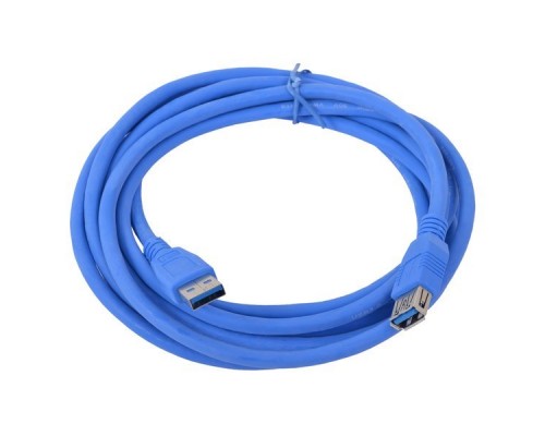 Кабель удлинит. USB3.0 Pro Cablexpert CCP-USB3-AMAF-10, AM/AF, 3м, экран, синий, пакет