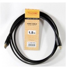 Кабель HDMI (19M -19M)  1.5м TV-COM CG200F-1.5M ver1.4 плоский                                                                                                                                                                                            