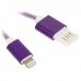 Кабель USB 2.0 A--Lightning 8P 1.0м Cablexper CCB-ApUSBp1m, армированная оплетка, разъемы фиолето