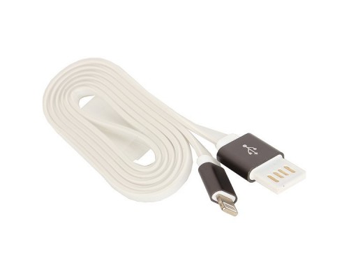 Кабель USB 2.0 A--Lightning 8P 1.0м Cablexper CC-ApUSBgy1m, силиконовый шнур, разъемы темно-серый