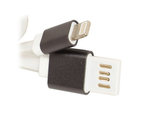 Кабель USB 2.0 A--Lightning 8P 1.0м Cablexper CC-ApUSBgy1m, силиконовый шнур, разъемы темно-серый