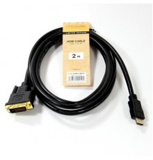Кабель HDMI - DVI dual link (19M -25M) 2м TV-COM LCG135E-2M                                                                                                                                                                                               