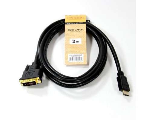 Кабель HDMI - DVI dual link (19M -25M) 2м TV-COM LCG135E-2M