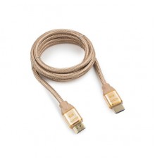 Кабель HDMI (19M -19M)  1.8м Cablexpert CC-G-HDMI03-1.8M серия Gold, v1.4, золотой, нейлоновая опл                                                                                                                                                        