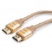 Кабель HDMI (19M -19M) 4.5м Cablexpert CC-G-HDMI03-4.5M серия Gold, v1.4, золотой, нейлоновая опле