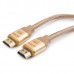 Кабель HDMI (19M -19M) 10м Cablexpert CC-G-HDMI03-10M серия Gold, v1.4, золотой, нейлоновая опле