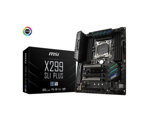 Материнская плата MSI X299 SLI PLUS S2066 X2994xPCI-E+2xGbLAN SATA RAID ATX 8DDR4 (RTL)