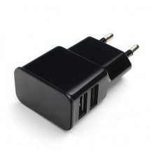 Блок питания Блок питания Cablexpert MP3A-PC-12, Black, 5V, 2.1A, Разъемы 2* USB Af,  рекомендовано для Raspberry Pi 3 B/B+                                                                                                                               