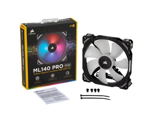 Вентилятор для корпуса Corsair CO-9050077-WW ML140 PRO RGB (140x140x25mm 4pin 20.4dB)