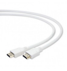 Кабель HDMI Cablexpert CC-HDMI4-W-6, 1.8м, v1.4, 19M/19M, белый, позол.разъемы, экран, пакет                                                                                                                                                              