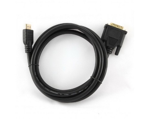 Кабель HDMI-DVI Cablexpert CC-HDMI-DVI-10, 19M/19M, 3.0м, single link, черный, позол.разъемы, экран, пакет