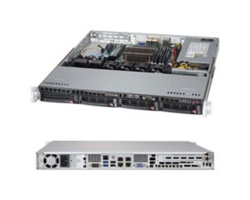 Сервер.платформа SuperMicro SYS-5018D-MTLN4F LGA1150,C224,PCI-E,4xHS SAS/SATA,4xGLAN,4DDRIII,350W