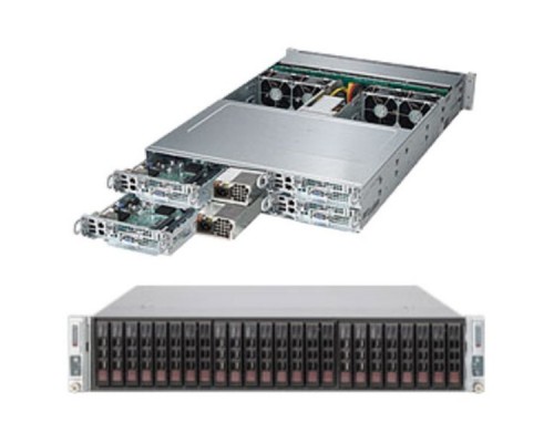 Платформа системного блока SYS-2028TP-HTR  2U Rackmount  CSE-217HQ+-R2K04B BPN-ADPX9-  X10DRT-P  LGA2011  16xDDR4  6xSATA3  2xUSB3.0  PCI-E3.0x16 LP slot