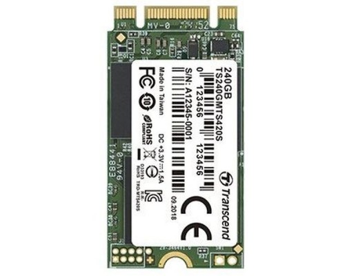 Твердотельный диск 240GB Transcend MTS420, 3D NAND, M.2, SATA III [R/W - 560/500 MB/s]