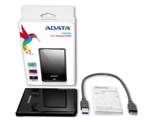 Внешний жесткий диск ADATA HV620S 4Тб USB 3.1 Цвет черный AHV620S-4TU31-CBK