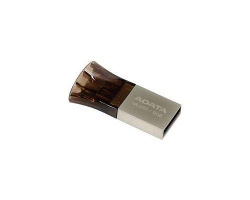 Флэш-диск USB 2.0 Type-A/Micro-B 8Gb A-Data UC330 micro-BAUC330-8G-RBK