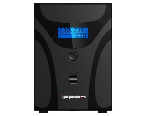 ИБП Ippon Smart Power Pro II Euro 1600 (1600VA/960W,  LCD, RS-232, USB,4*Schuko) Black