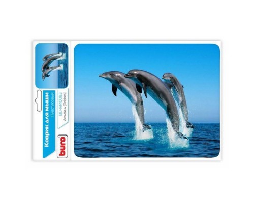 Коврик для мыши BURO BU-M40083 пластиковый дельфины