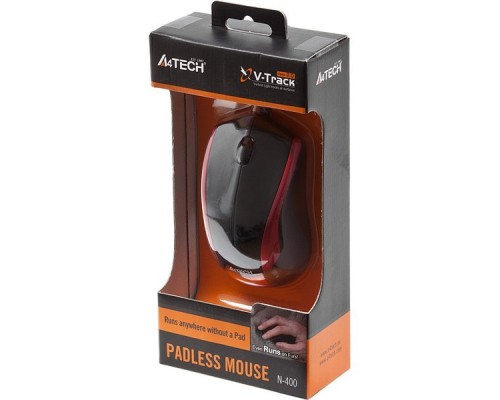 Мышь A4-Tech N-400-2 Red/Black USB